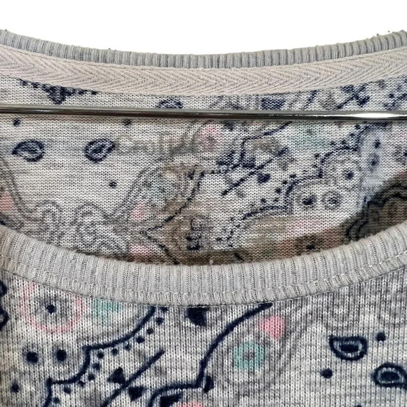 Croft & Barrow Nightgown Size XL Front Pocket Kaleidoscope Pattern 3/4 Sleeve - Picture 7 of 7